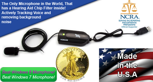 Professionals USB Court Reporter Microphone informational